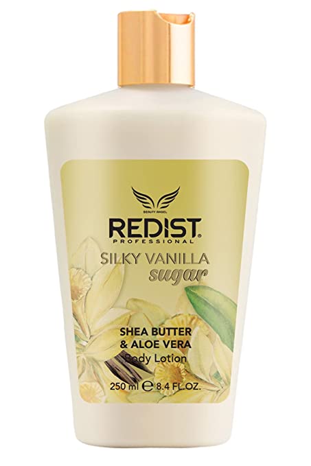 Redist Professional Silky Vanilla Sugar Shea butter & Aloe Verea Body Lotion - Lotion Mains et Corps Au Sucre Vanillé Soyeux 250ml